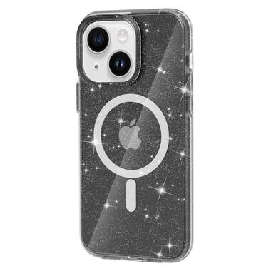 Чохол Epik TPU Galaxy Sparkle (MagFit) Apple iPhone 13 / 14 (6.1) Black Glitter фото №1