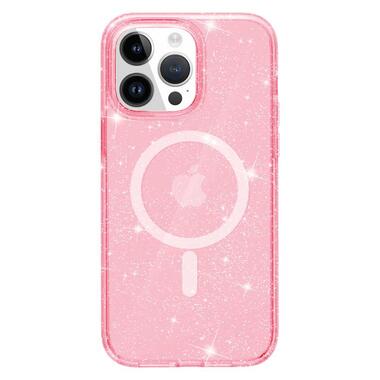 Чехол Epik TPU Galaxy Sparkle (MagFit) Apple iPhone 13 Pro (6.1) Pink+Glitter фото №4