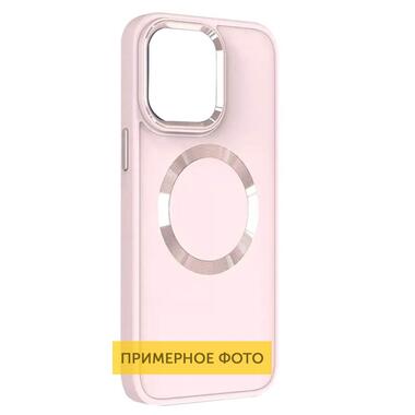 TPU чохол Epik Bonbon Metal Style with MagSafe Samsung Galaxy S22 Ultra Рожевий / Light Pink фото №1