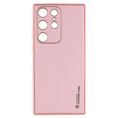 Шкіряний чохол Epik Xshield Samsung Galaxy S21 Ultra Рожевий / Pink фото №1