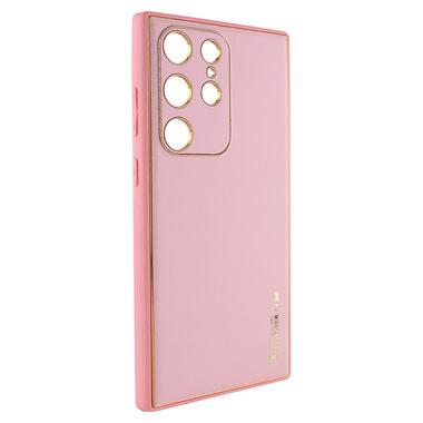 Шкіряний чохол Epik Xshield Samsung Galaxy S21 Ultra Рожевий / Pink фото №2