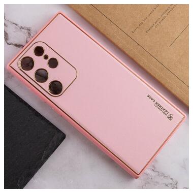 Шкіряний чохол Epik Xshield Samsung Galaxy S21 Ultra Рожевий / Pink фото №4