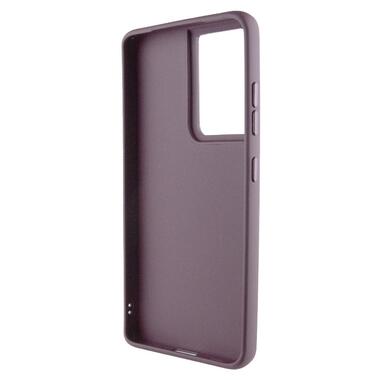 TPU чохол Epik Bonbon Metal Style with MagSafe Samsung Galaxy S24 Ultra Бордовий / Plum фото №3