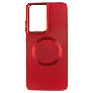 TPU чохол Epik Bonbon Metal Style with MagSafe Samsung Galaxy S24 Ultra Червоний / Red фото №2