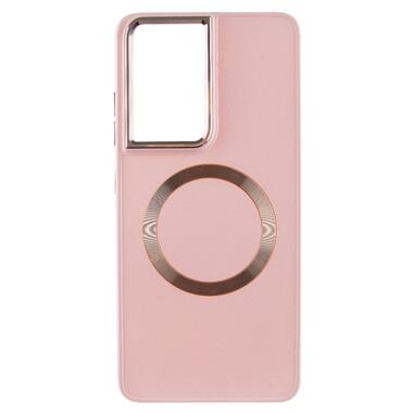 TPU чохол Epik Bonbon Metal Style with MagSafe Samsung Galaxy S24 Ultra Рожевий / Light Pink фото №2