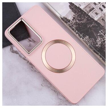 TPU чохол Epik Bonbon Metal Style with MagSafe Samsung Galaxy S24 Ultra Рожевий / Light Pink фото №4