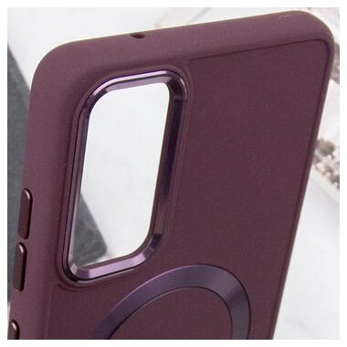 TPU чохол Epik Bonbon Metal Style with MagSafe Samsung Galaxy S24 Бордовий / Plum фото №5