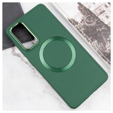 TPU чохол Epik Bonbon Metal Style with MagSafe Samsung Galaxy S24 Зелений / Army Green фото №4