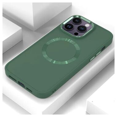 TPU чохол Epik Bonbon Metal Style with MagSafe Apple iPhone 12 Pro Max (6.7) Зелений / Pine green фото №2