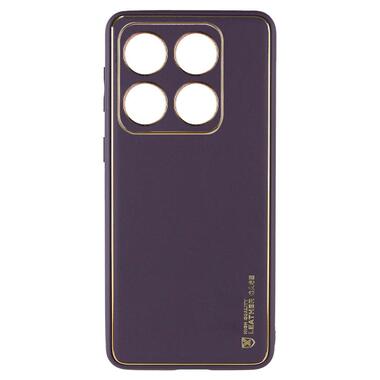 Шкіряний чохол Epik Xshield Xiaomi 14 Pro Фіолетовий / Dark Purple фото №1