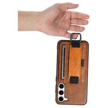 Шкіряний чохол Epik Wallet case and straps Samsung Galaxy A24 4G Коричневий / Brown фото №6