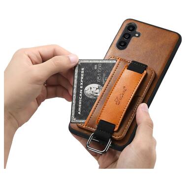 Шкіряний чохол Epik Wallet case and straps Samsung Galaxy A24 4G Коричневий / Brown фото №5