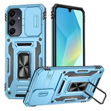 Ударопрочный чехол Epik Camshield Army Ring Samsung Galaxy A37 5G / A36 5G / A56 5G Голубой / Light Blue фото №1