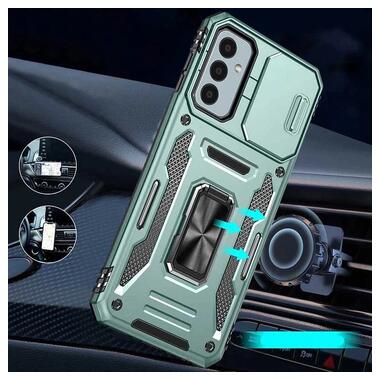 Ударопрочный чехол Epik Camshield Army Ring Samsung Galaxy A37 5G / A36 5G / A56 5G Зеленый / Light Green фото №2