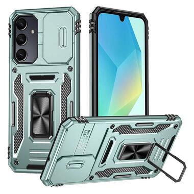 Ударопрочный чехол Epik Camshield Army Ring Samsung Galaxy A37 5G / A36 5G / A56 5G Зеленый / Light Green фото №1
