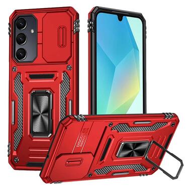 Ударопрочный чехол Epik Camshield Army Ring Samsung Galaxy A37 5G / A36 5G / A56 5G Красный / Red фото №1