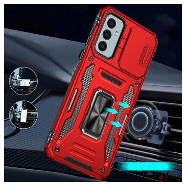Ударопрочный чехол Epik Camshield Army Ring Samsung Galaxy A37 5G / A36 5G / A56 5G Красный / Red фото №2
