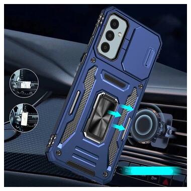 Ударопрочный чехол Epik Camshield Army Ring Samsung Galaxy A37 5G / A36 5G / A56 5G Синий / Navy фото №2