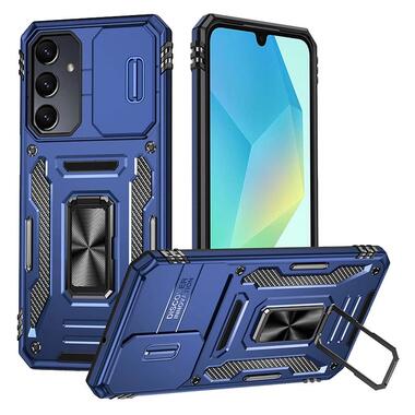 Ударопрочный чехол Epik Camshield Army Ring Samsung Galaxy A37 5G / A36 5G / A56 5G Синий / Navy фото №1