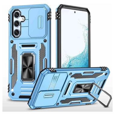 Ударопрочный чехол Epik Camshield Army Ring Samsung Galaxy A57 5G Голубой / Light Blue фото №1