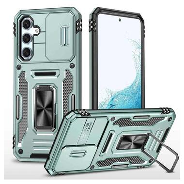 Ударопрочный чехол Epik Camshield Army Ring Samsung Galaxy A57 5G Зеленый / Light Green фото №1