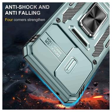 Ударопрочный чехол Epik Camshield Army Ring Samsung Galaxy A57 5G Зеленый / Light Green фото №6