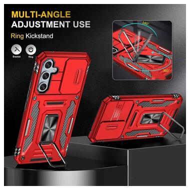 Ударопрочный чехол Epik Camshield Army Ring Samsung Galaxy A57 5G Красный / Red фото №3