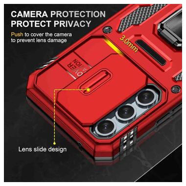 Ударопрочный чехол Epik Camshield Army Ring Samsung Galaxy A57 5G Красный / Red фото №5