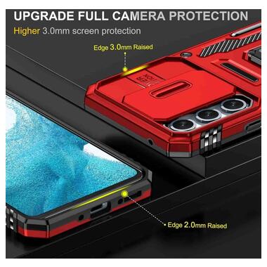 Ударопрочный чехол Epik Camshield Army Ring Samsung Galaxy A57 5G Красный / Red фото №6