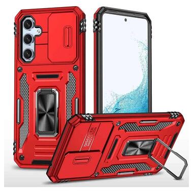 Ударопрочный чехол Epik Camshield Army Ring Samsung Galaxy A57 5G Красный / Red фото №1