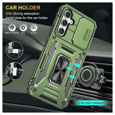 Ударопрочный чехол Epik Camshield Army Ring Samsung Galaxy A57 5G Оливковый / Army Green фото №2