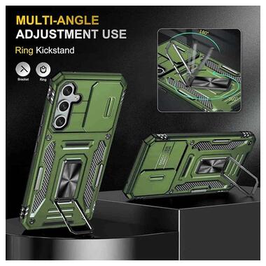 Ударопрочный чехол Epik Camshield Army Ring Samsung Galaxy A57 5G Оливковый / Army Green фото №3