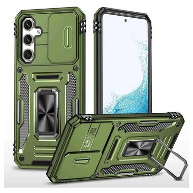 Ударопрочный чехол Epik Camshield Army Ring Samsung Galaxy A57 5G Оливковый / Army Green фото №1