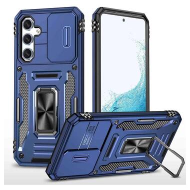 Ударопрочный чехол Epik Camshield Army Ring Samsung Galaxy A57 5G Синий / Navy фото №1