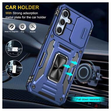 Ударопрочный чехол Epik Camshield Army Ring Samsung Galaxy A57 5G Синий / Navy фото №2
