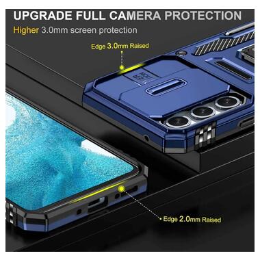 Ударопрочный чехол Epik Camshield Army Ring Samsung Galaxy A57 5G Синий / Navy фото №5