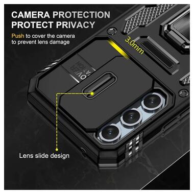 Ударопрочный чехол Epik Camshield Army Ring Samsung Galaxy A57 5G Черный / Black фото №4