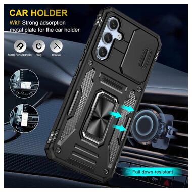 Ударопрочный чехол Epik Camshield Army Ring Samsung Galaxy A57 5G Черный / Black фото №2