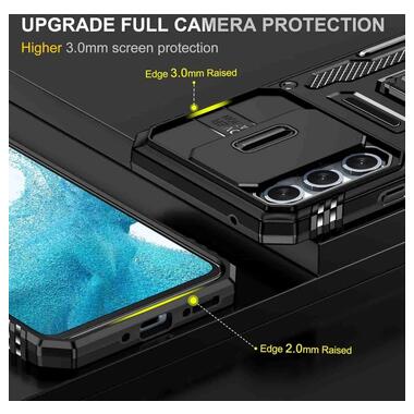 Ударопрочный чехол Epik Camshield Army Ring Samsung Galaxy A57 5G Черный / Black фото №6