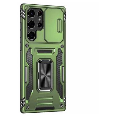 Ударопрочный чехол Epik Camshield Army Ring Samsung Galaxy S26 Ultra Оливковый / Army Green фото №2