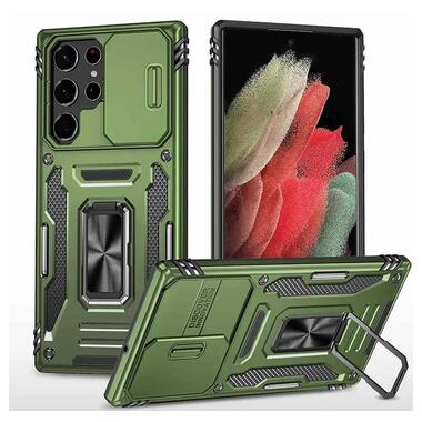 Ударопрочный чехол Epik Camshield Army Ring Samsung Galaxy S26 Ultra Оливковый / Army Green фото №1