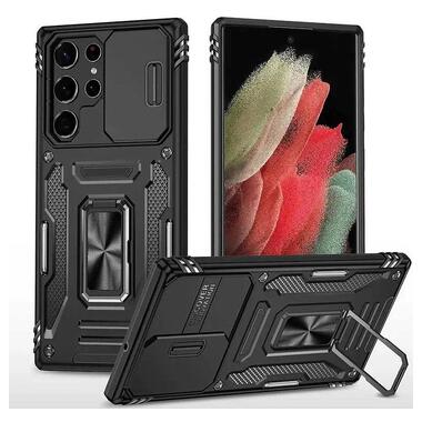 Ударопрочный чехол Epik Camshield Army Ring Samsung Galaxy S26 Ultra Черный / Black фото №1