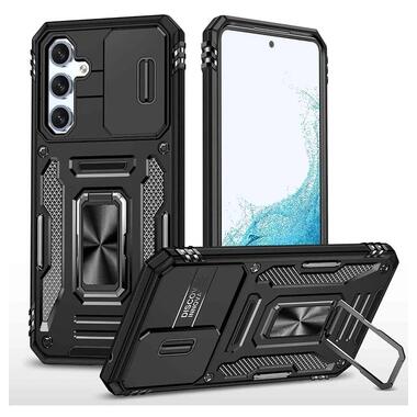 Ударопрочный чехол Epik Camshield Army Ring Samsung Galaxy S26+ Черный / Black фото №1