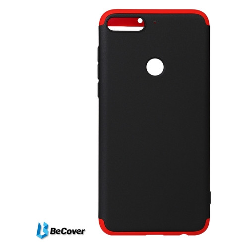 Панель Super-protect Series BeCover Huawei Y7 Prime 2018 Black-Red (702249) фото №11