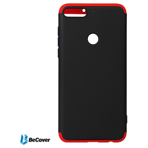 Панель Super-protect Series BeCover Huawei Y7 Prime 2018 Black-Red (702249) фото №1