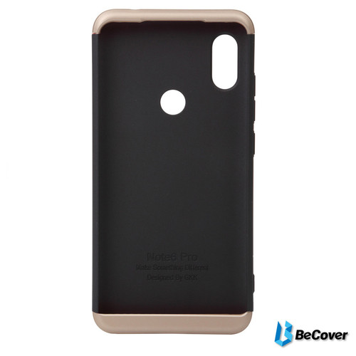 Панель Super-protect Series BeCover Xiaomi Redmi Note 6 Pro Black-Gold (703079) фото №8