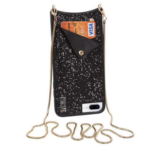 Чохол Glitter Wallet Becover для Apple iPhone 6 Plus/6s Plus/7 Plus/8 Plus Black (703609) фото №5