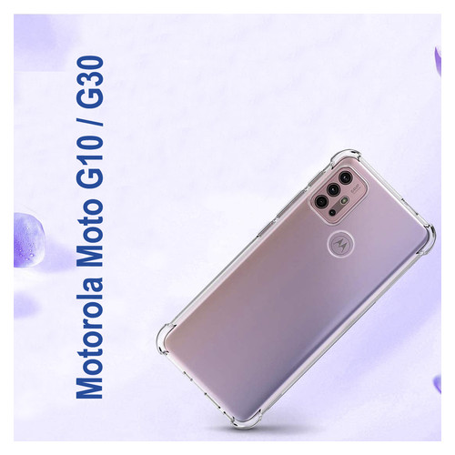 Панель Anti-Shock BeCover для Motorola Moto G10/G30 Clear (706675) фото №3