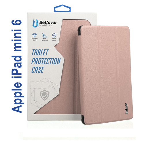 Чохол-книжка Soft Edge BeCover з кріпленням Apple Pencil для Apple iPad mini 6 2021 Pink (706808) фото №9