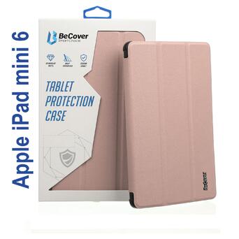 Чохол-книжка Soft Edge BeCover з кріпленням Apple Pencil для Apple iPad mini 6 2021 Pink (706808) фото №11